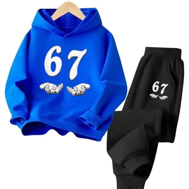 Children's Cartoon Print Sportswear Set: Hoodie & Casual Fashion Trend