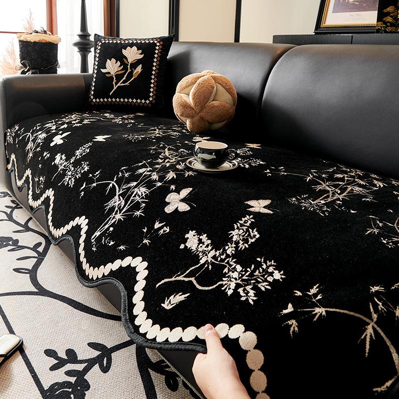 

Неправильная подушка для дивана 2024 новая китайская подушка для сиденья дивана нескользящая и дышащая специальное покрывало для дивана прямой ряд 90*90cm