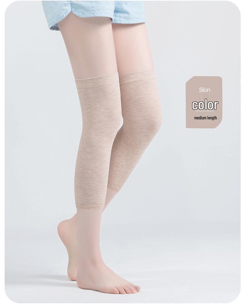 Women s Seamless Cotton Knee Pads for Summer; Extended Warmth, Cold Protection in AC Rooms XL