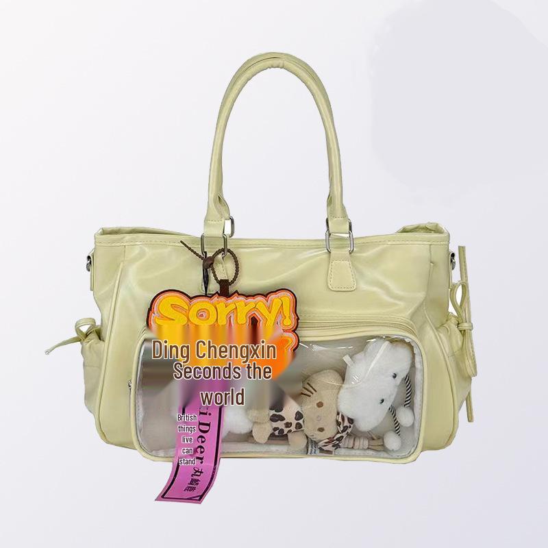 Konzert 2025 Verstecktes Fach JK Uniform Umhängetasche mit Leuchttafelhalterung für Pendeln und Aufbewahrung