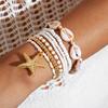 Bohemian Beach Resort Wind Multicolor Beaded Bracelet Summer Ocean Wind Starfish Resin Pendant Bracelet