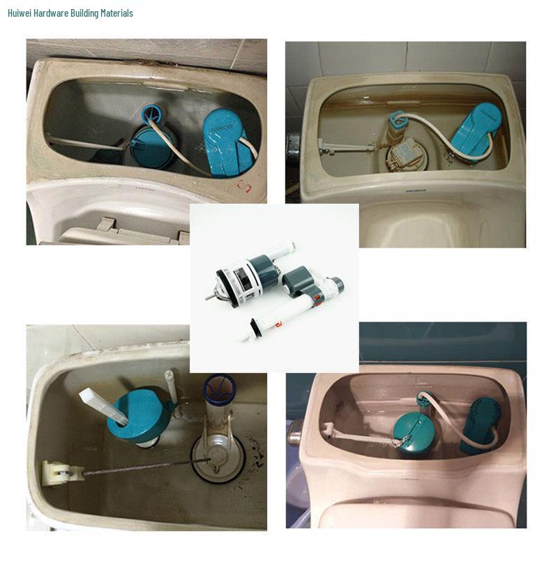 Vintage One-Piece Toilet with Side Flush Pull Chain and Valve Set