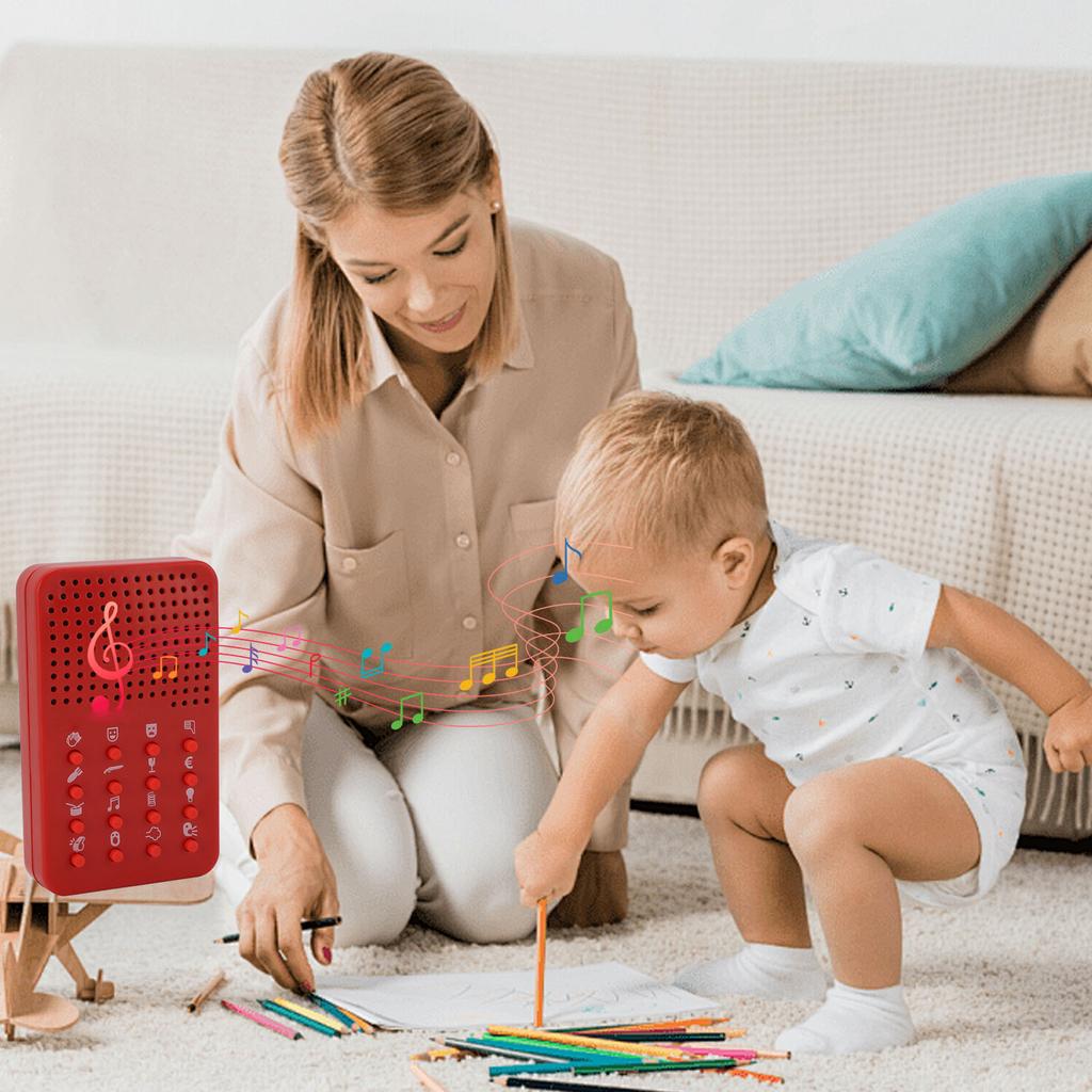 Funny Sound Maker with 16 Effects Portable Electronic Key Sound Machine for Party Toy Festive Ambian