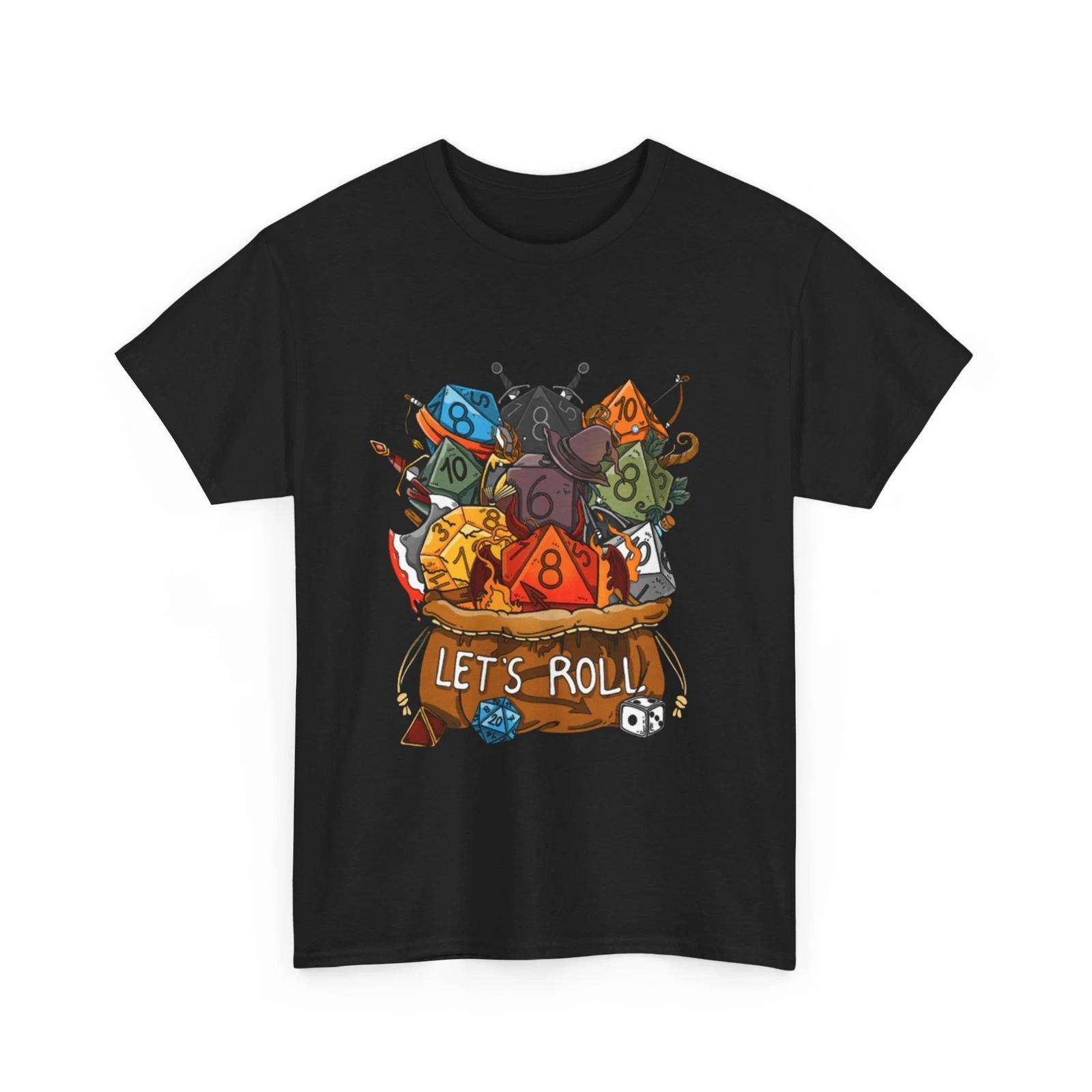 

Board Game T-Shirt | Roll Dice Shirt | Let s Roll Shirt | RPG Dice Shirt XL