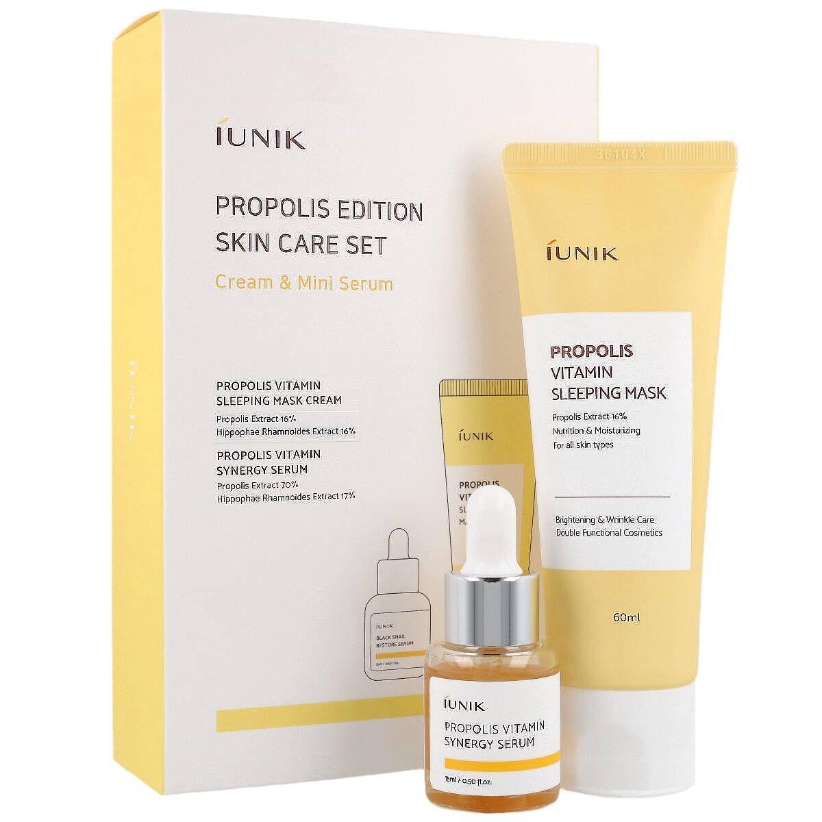 

iUNIK SET Propolis Edition (Propolis Sleeping Mask 60ml + Propolis Serum 15ml) - Propolis Facial Care Kit