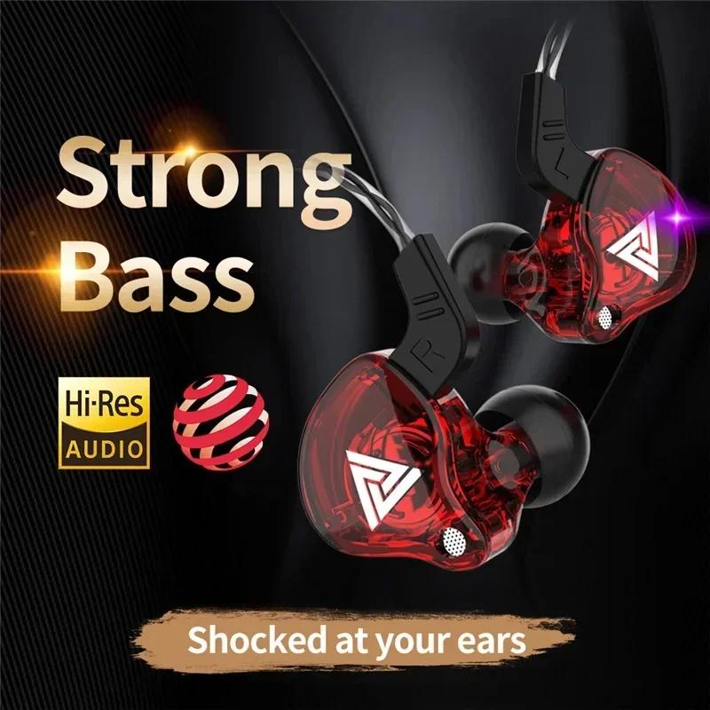 Fone de Ouvido Intra-Auricular QKZ AK6 Original 6 Unidades de Driver Dinâmico Fone de Ouvido Com Microfone Estéreo Esportivo HIFI Subwoofer Headset Monitor Fones de Ouvido