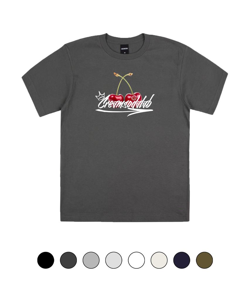 CREAM SODA LAB Cherry Logo Short Sleeve T-Shirt (Type B)