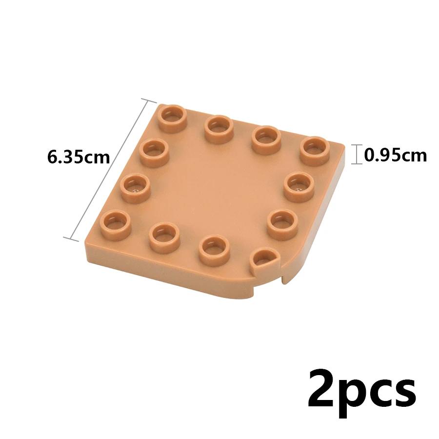 Big Size Building Blocks House Furniture Assemble Wall Fence Roof Door Window Construction Large Bricks Toys Compatible Duploes