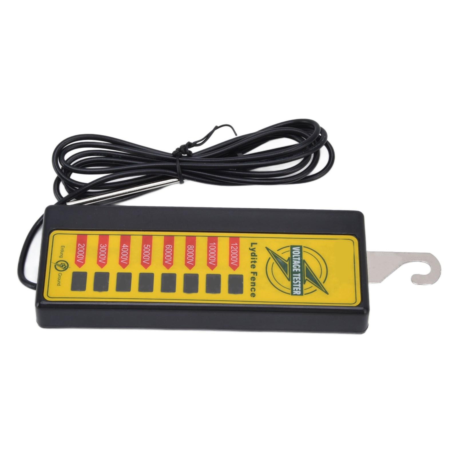 

Fence Voltage Tester Portable Electric 8 Indicate Lights Fence Fault Finder Voltage Meter for Farm 12KV