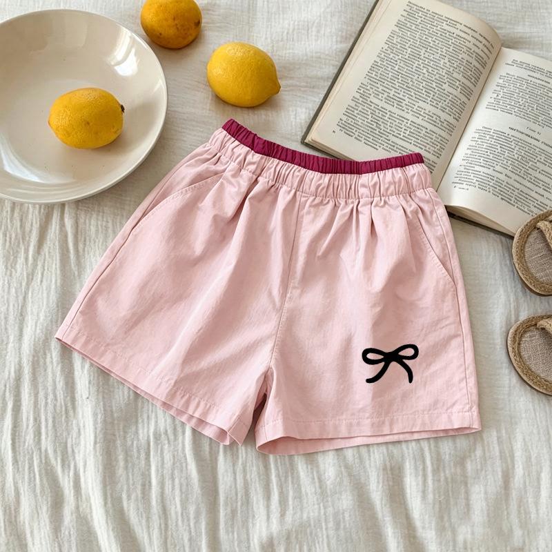 Trendy Girls' Color Block Quick Dry Shorts for Kids 6-12 - Loose Fit Summer Style