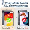 Redmi Pad 2 Tablet Case SE11 with Colorful Backlit Bluetooth Keyboard - Russian/French Layout.