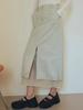 Oal Nylon String Maxi Skirt_Pale Green