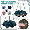Hanging Wild Bird Feeder & Waterer - 4-Compartment Heart-Shaped Outdoor Bird Feeder For Garden & Patio