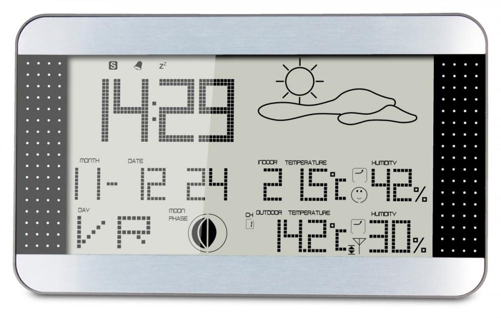 Alecto WS-1700  Weather Station with Wireless Sensor, Silver, Alecto