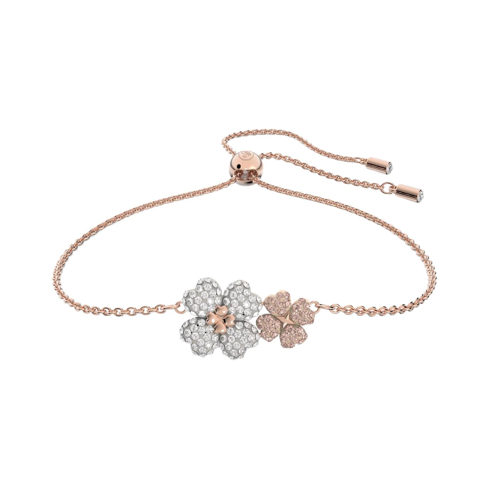Swarovski Latisha Bracelet Flower, Iridescent Rose Gold Tone Multicolor Women jewelry 5636591 Shopping Bag