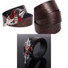 Unisex Faux Stylish Leather Belt With Metal Buckle Belt Paired With Jeans