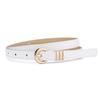 Width 1.4Cm Fashion Simple Women'S Belt Versatile Dress Jeans Accessories Girdle Gothic Retro Gold Pin Buckle Thin Waistband
