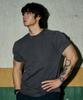 JELEVE Shoulder Line Cut Muscle Fit Short Sleeve