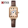 OFNS Women's Retro Roman Numeral Quartz Watch - Square Waterproof Wristwatch for Female Students