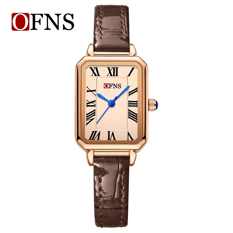 Oufanni Women s Retro Square Waterproof Quartz Casual Watch