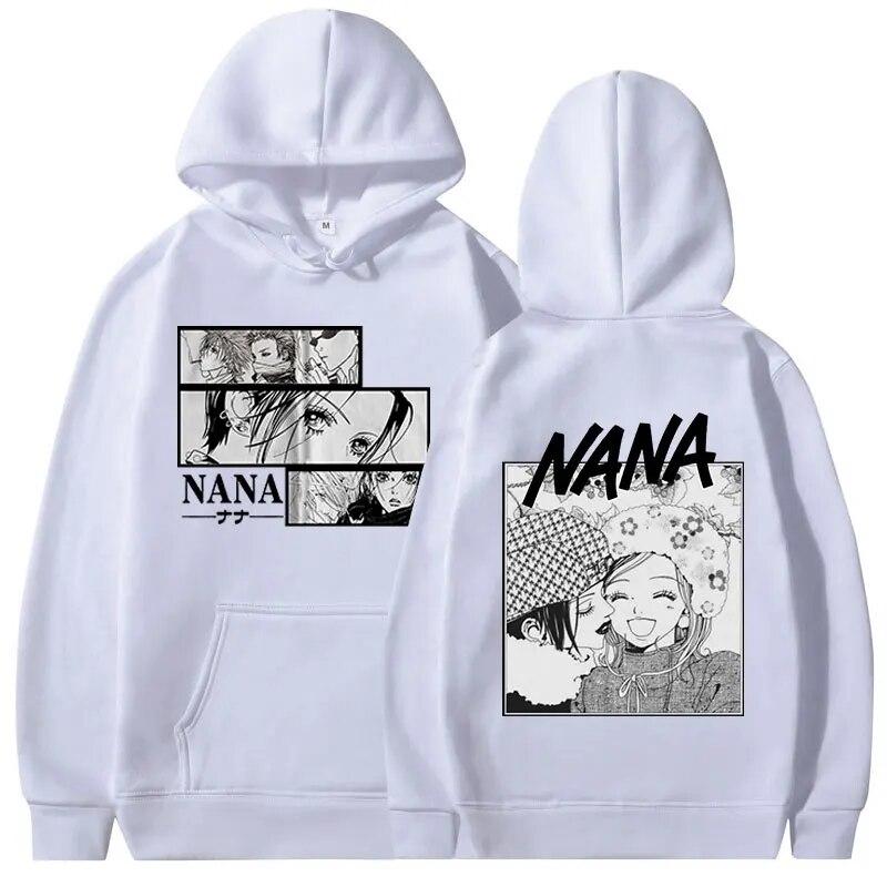 Anime Nana Osaki Black Stones Hoodies Men's Fashion Casual Long Sleeve Pullovers Harajuku Oversized Sweatshirts Streetwear Y2k