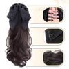 Synthetic Wigs Simulated Ribbon Bowknot Puffy Curly Grab Clip Ponytail Wig Women Headwear Extensions 40Cm