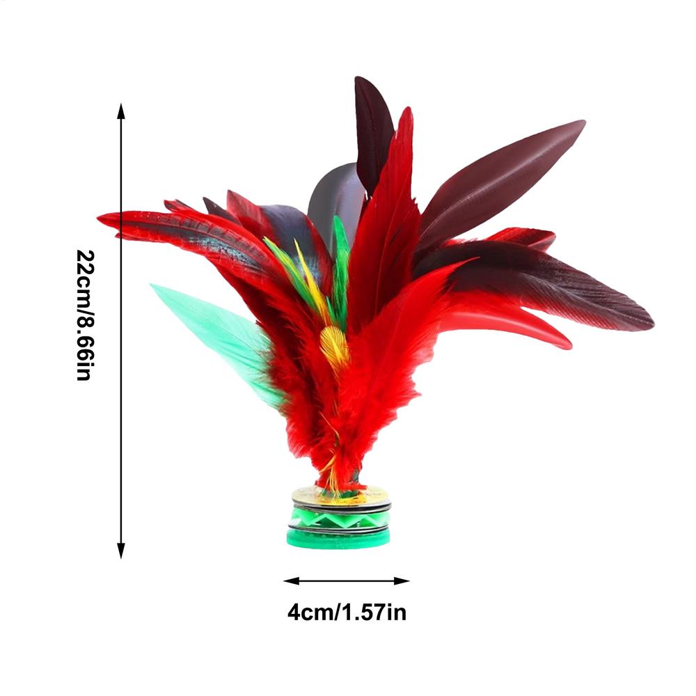 Chiński Jianzi Odporny na zużycie Piórko z kurczaka Przenośny do kopania stopą i kręcenia ręką Piórko Zabawka do gry na zewnątrz