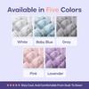 Sleeping Bed Pillow 48 x 74 cm with Quilted Square Checkered and Fiber Fill for Adult Guest Room and Bedroom Bedding