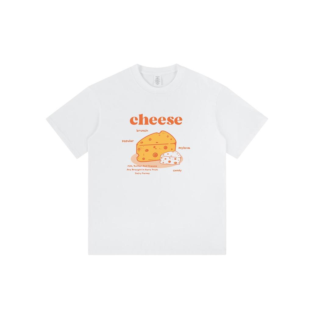 Unisex Retro Cupcake Käse Grafik T-Shirt - Japanische Lockere Passform, Kurzarm, Sommer 2024 Trend