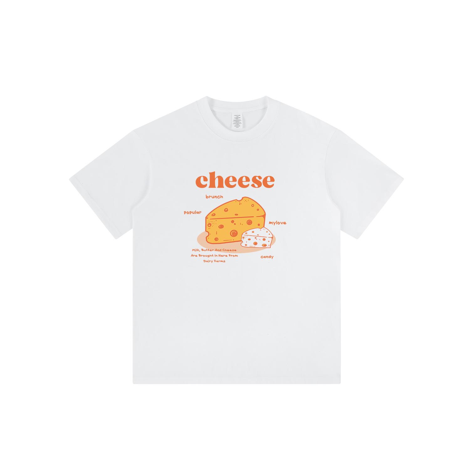 

Унисекс Ретро Футболка с Графикой Кекса и Сыра - Японский Свободный Крой, Короткий Рукав, Тренд Лета 2024 S белый