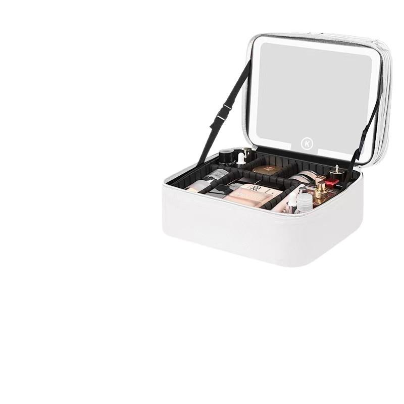 2025 High-Capacity LED Makeup Case: Portable Travel Bag with Mirror & Light