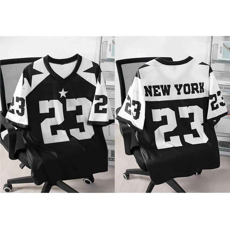 Summer NO.23 Print Couple Outfits Short Sleeve Casual T-Shirt Simple Fashion Basic Tee Shirt Summer Loose Sport T-shirt Tops Tee