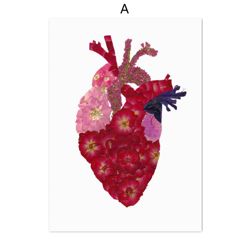 Human Anatomy Poster Breastfeeding Lung Stethoscope Embossed Wall Art Canvas Painting Abstract Anatomy Medical Room Decoration