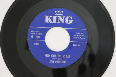 7-дюймова платівка LITTLE WILLIE JOHN - Need Your Love So Bad / Home At Last 454841 King Records 1955 США Соул/Фанк Б/В