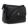 Bally Logo Embossed Leather Shoulder Crossbody Bag Women Bags Black 6308690