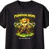 Pumpkin Iron TShirt Gym Horror Gothic Unisex Black Graphic Tee