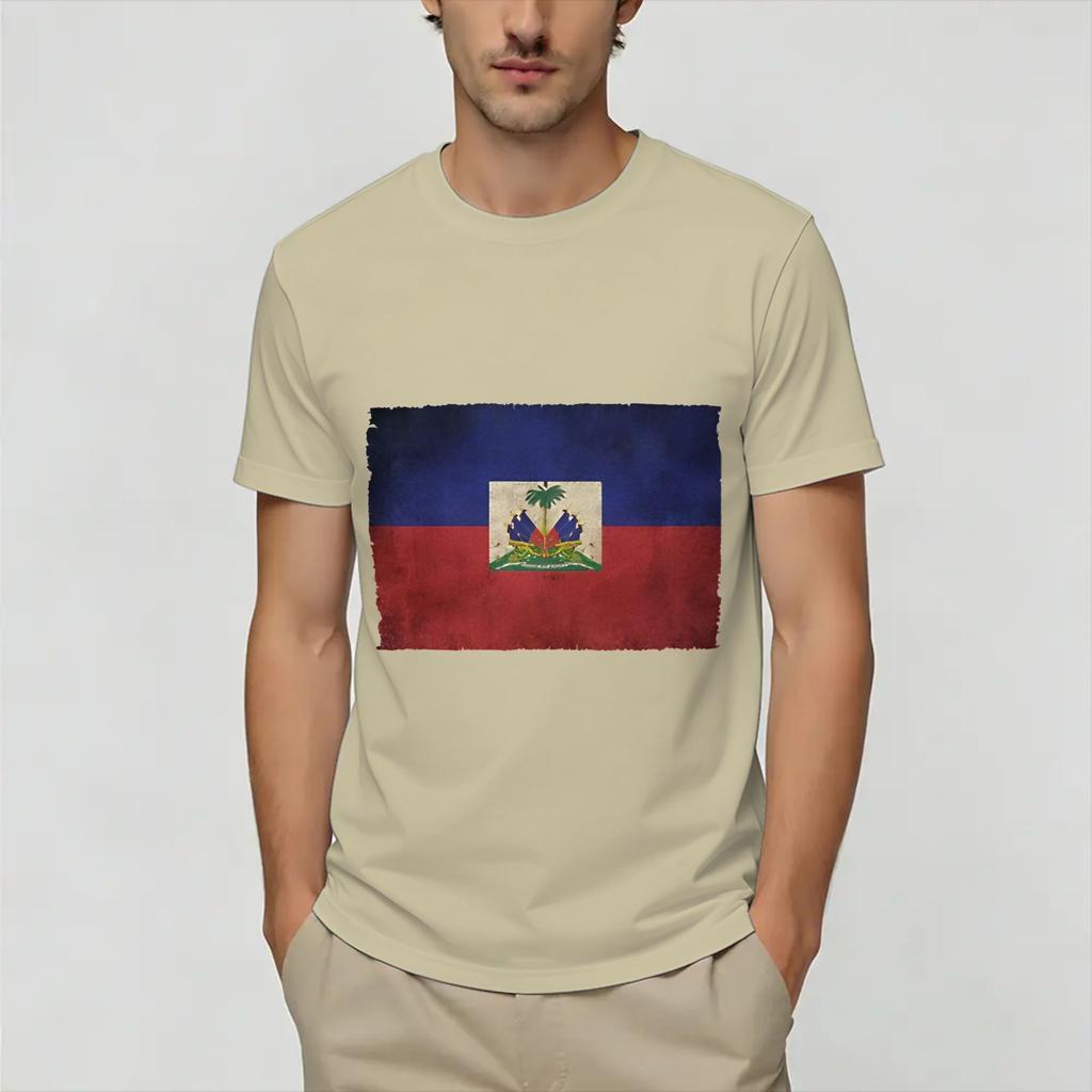 Streetwear TShirt Summer Haitian flag Fashion T Shirts Cotton Tshirt for Unisex Y2K Classic Print Short Sleeve Clothing