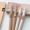 4Pcs/Set Cute Capybara Series Pocket Gel Pen 0.5MM Black Gel Ink Pen For Students Quick Drying Writting Pen School Office Supply