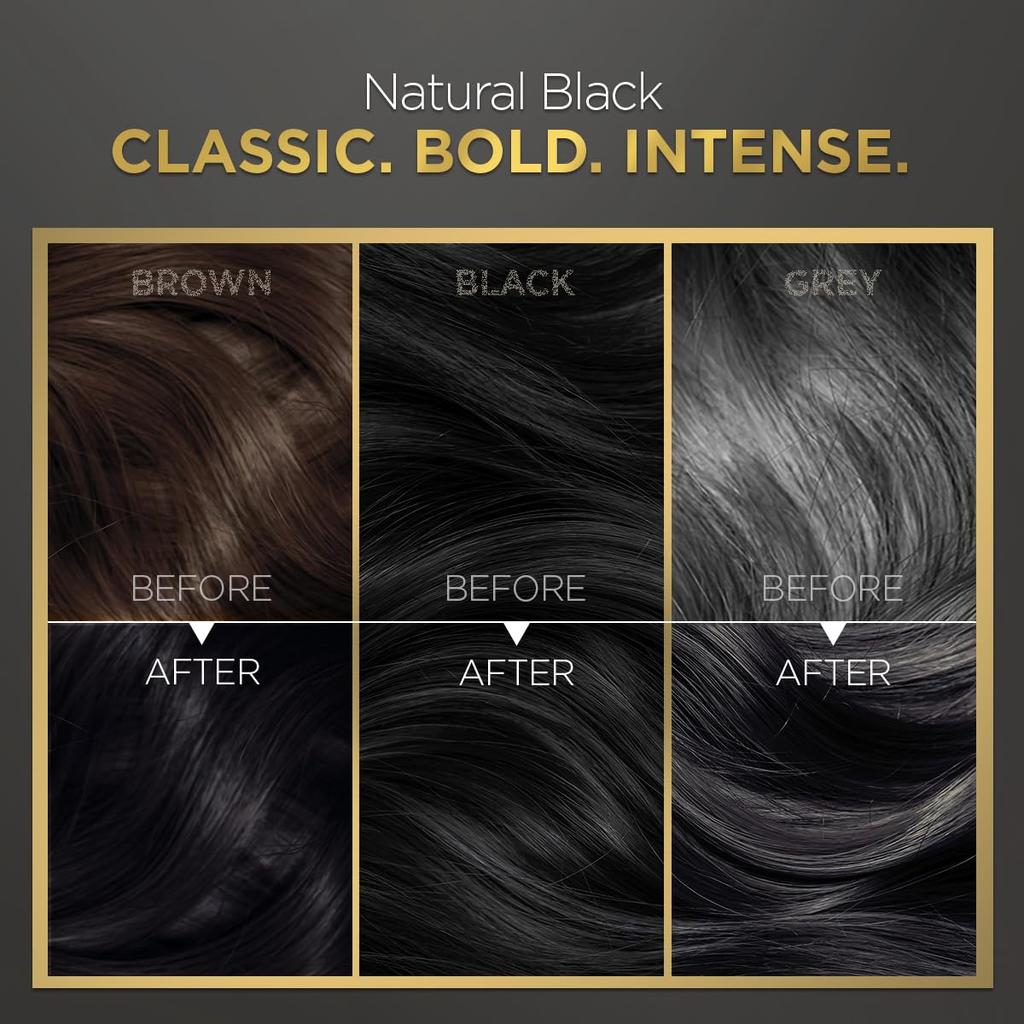 BBLUNT Salon Secret High Shine Conditioning Hair Colour Natural Black 130G Pack of 1 Long Lasting Vivid Colour