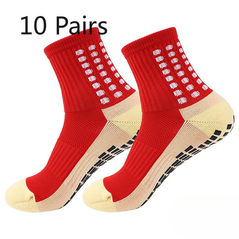 10 Pairs of Men's Spring and Autumn Running Basketball Football Sports Towel Bottom Non Slip Tube Socks