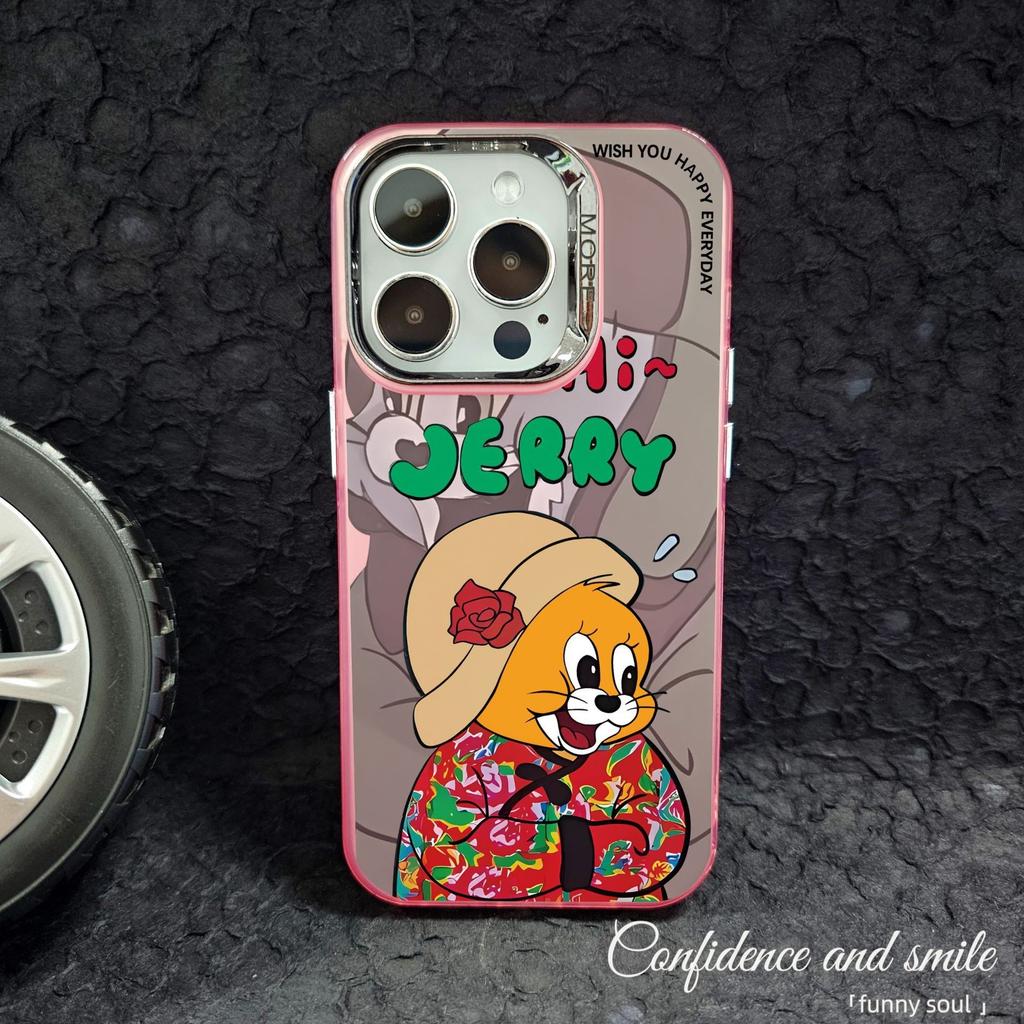 Applicable To iPhone16 Mobile Phone Case Apple 15promax1413 Couple Northeast Big Flower Jacket 1211 Tom Jerry