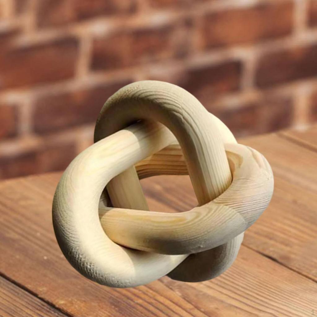 3 Link Chain Decor Coffee Table Minimalist Boho Geometric Decorative Knot for Bedroom