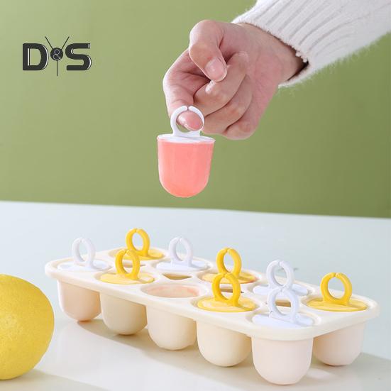 

Легкая форма для мороженого, удобная деформация, полезный лоток для приготовления мороженого с 10 решетками жёлтый