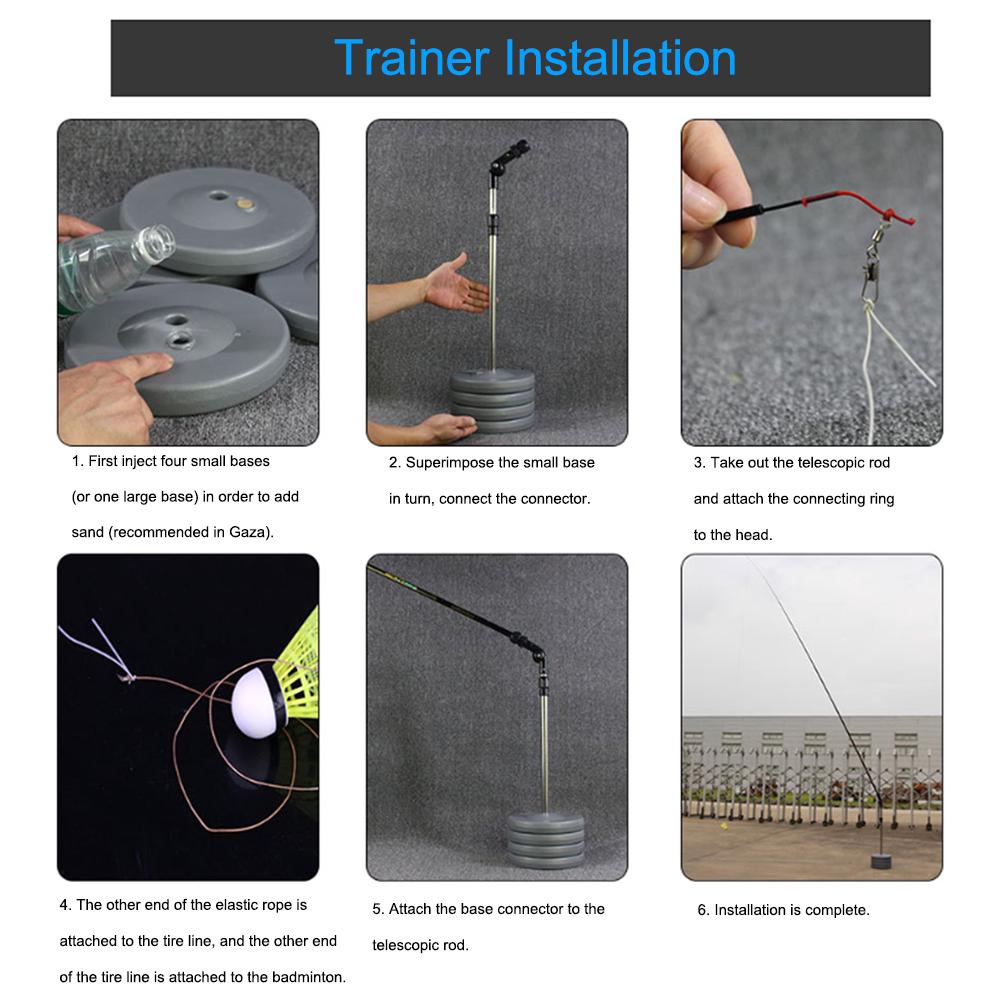 A//B Badminton Trainer,Elastic Badminton Single Play Rebound Practice Swing for Todlers,Children,Adult