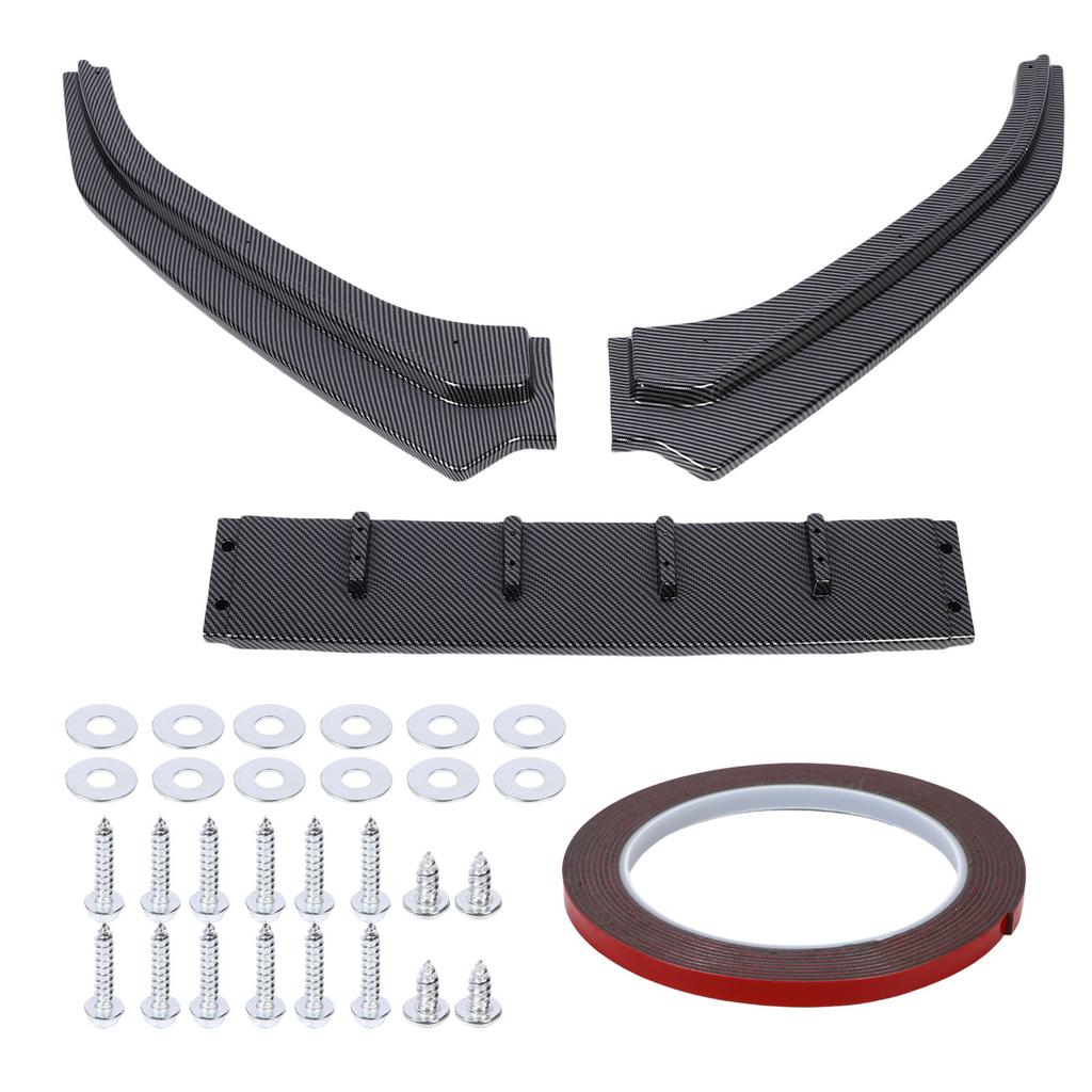 3pcs Front Bumper Lip Splitter Spoiler Body Kit Improve Aerodynamics Bumper Lip Diffuser Replacement for MK5 6R 2010