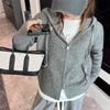 Womens Oversized Hooded Knit Cardigan Sweater Loose Casual Long Sleeve Zip-Up Outerwear