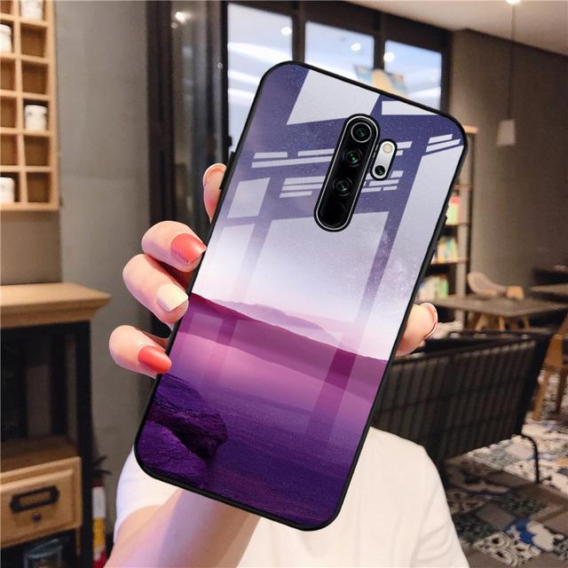 Protective Case For Xiaomi Redmi Note 8 Pro Case Tempered Glass Hard Funda For Xiaomi Redmi Note8 Pro Phone Cover Note 8pro Capa