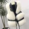 Giacca Gilet in Pelliccia Donna Inverno Coreano Gilet in Pelliccia Sintetica Gilet Corto in Pelliccia Gilet Femminile Senza Maniche