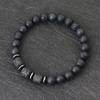 Noter New Novel Herrenarmband Natürliche Tigeraugen Vulkangestein Perlenarmband Geschenk für ihn Hämatitheilung