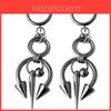 Gothic Stainless Steel Earrings With Star Geometric Design For Women